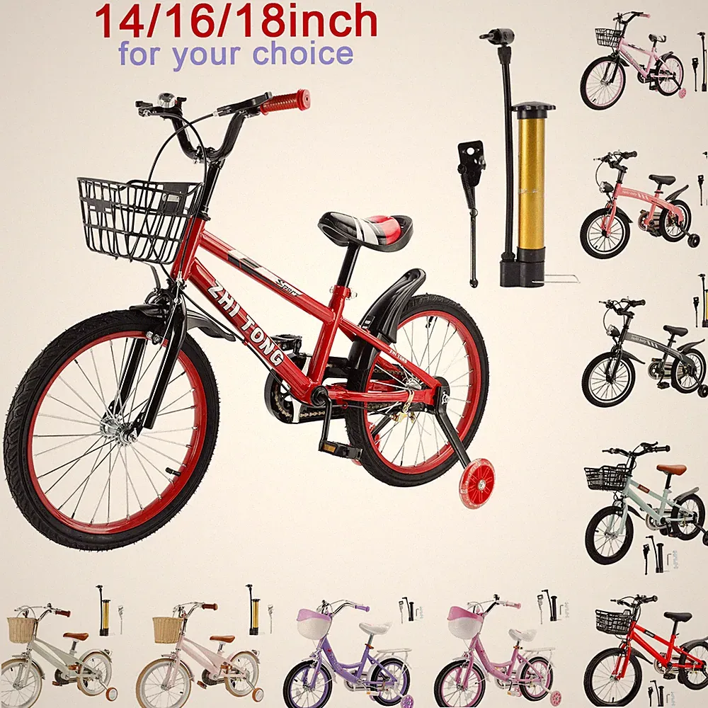 🚀14/16/18'' Kids Bike Bicycle Boys & Girls w/ Training Wheels Stabilisers Pedal