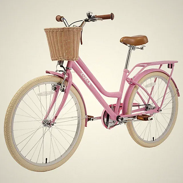 24 Inch Kid Bike Girls Bicycle Steel Frame with Basket for 10+ Years Old，Pink
