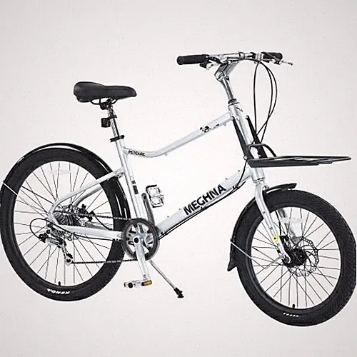 26 Inch Blue Cargo Bike 7 Speed Aluminum Alloy Frame for Men Garden Outdoor