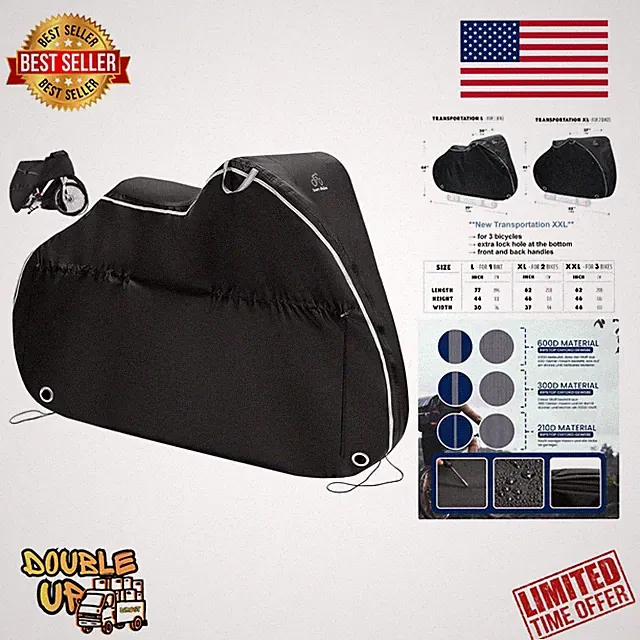 All-Weather Bike Cover - 300D Oxford Storage for Mountain, Road & Electric Bikes