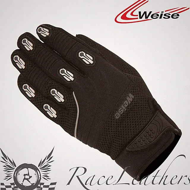 WEISE DAKAR BLACK MX MOTOCROSS OFF ROAD MOTORCYCLE MOTORBIKE DIRT BIKE GLOVES