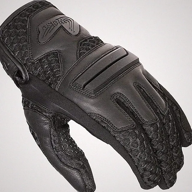 Weise Hive Summer Vented Mesh Motorcycle Motorbike Bike Cruiser Gloves Black