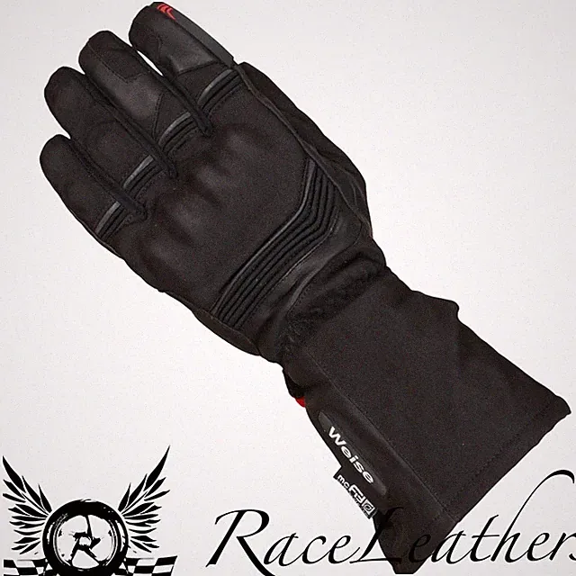 WEISE MONTANA 150 THERMAL WATERPROOF LEATHER & TEXTILE MOTORCYCLE BIKE GLOVES