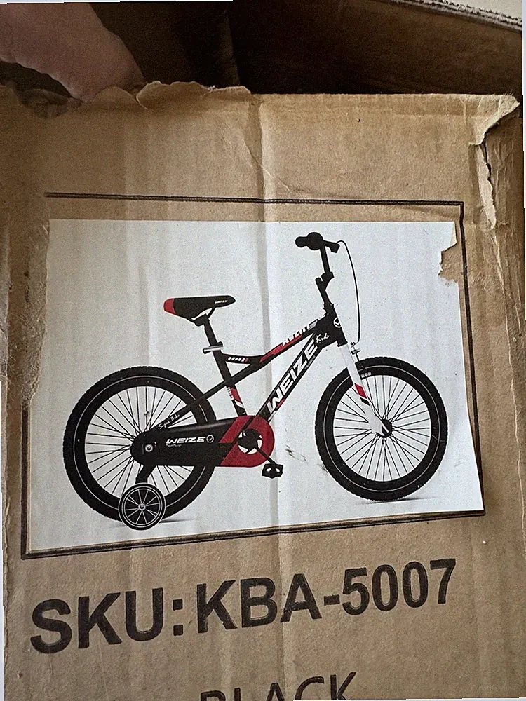 Weize Kids Bike 16 Inch Children Bicycle for Boys Girls Ages 4–6 Black Red